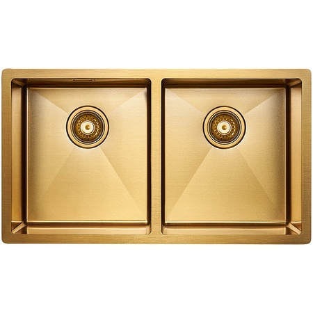 Кухонная мойка Paulmark Dopplet PM507844-BG брашированное золото