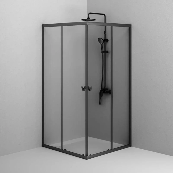 Душевой уголок (100х100) Am.Pm Sunny W87G-403-100100-BT черный матовый