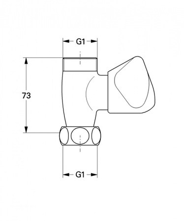 Запорный вентиль 3/4" GROHE 12410000