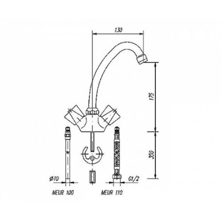 Смеситель для умывальника MOFEM DIAMANT 140-0093-04