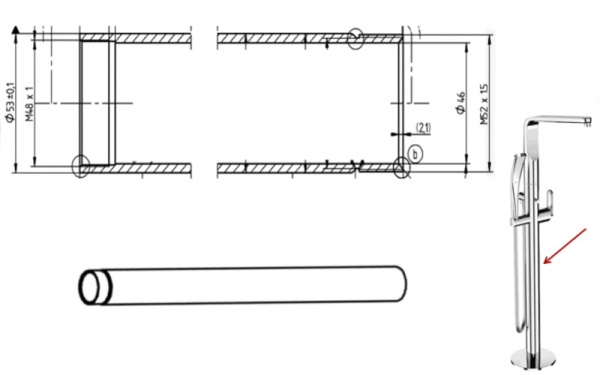 Трубка GROHE 401481038