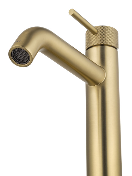 Смеситель для раковины высокий WONZON & WOGHAND, брашированное золото WW-H1062-BG