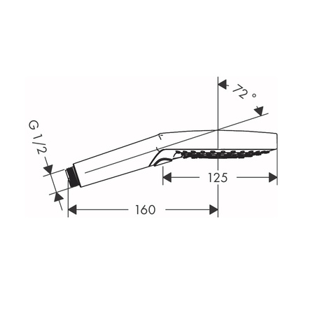 Ручной душ Hansgrohe Raindance Select S 120 3jet EcoSmart 26531670 черный матовый