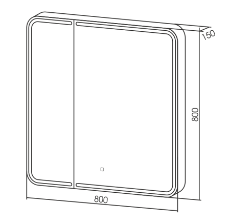Зеркало-шкаф (81х80) Silver Mirrors Alliance LED-00002516