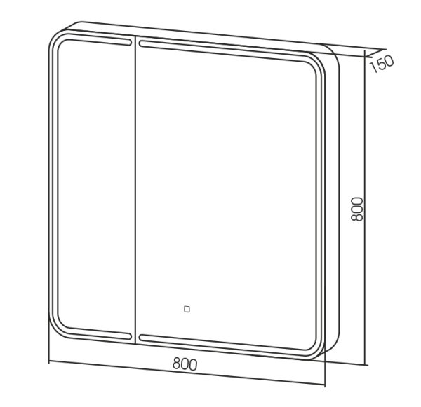 Зеркало-шкаф (81х80) Silver Mirrors Alliance LED-00002516