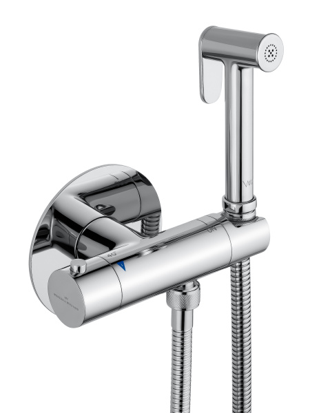 Смеситель с гигиеническим душем и термостатом встраиваемый WONZON & WOGHAND, хром WW-88819902-CR