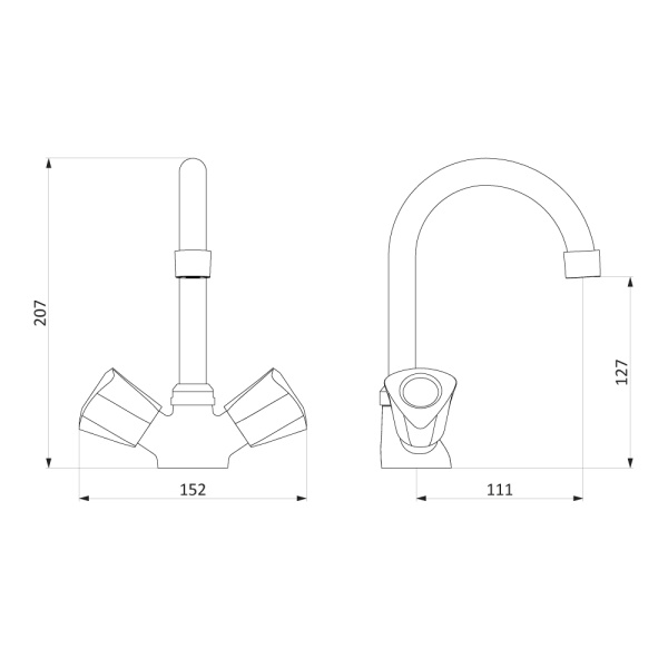Смеситель для раковины Damixa Object 340210000 Смеситель для раковины Damixa Object 340210000