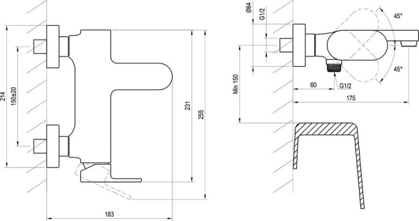 Смеситель для ванны Ravak Eleganta EL 022.00CR X070213 хром