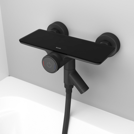 Смеситель для ванны IDDIS Shelfy с управлением Push Control, черный матовый (SHEBLBTi02WA)