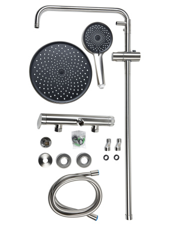 Душевая система с однорычажным смесителем AGGER Sweet A2791222 сатин матовый