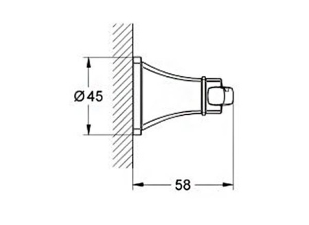 Крючок двойной Grohe Grandera 40631 GL0 (40631GL0) холодный рассвет глянец
