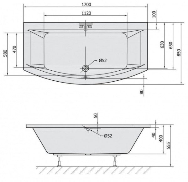 Акриловая ванна Alpen Verva 78798 Акриловая ванна Alpen Verva 78798