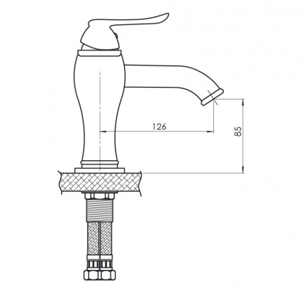 Смеситель для умывальника GPD Tauro MLB150