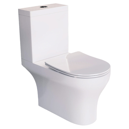 Унитаз напольный безободковый с бачком RGW SW-04 67420104-01 микролифт