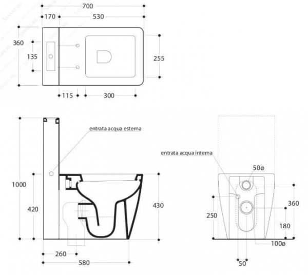 Сиденье Kerasan Ego 328901 bi/cr