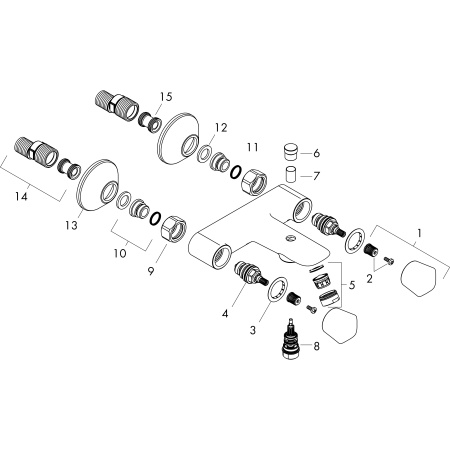 Смеситель для ванны Hansgrohe Logis 71243000 хром