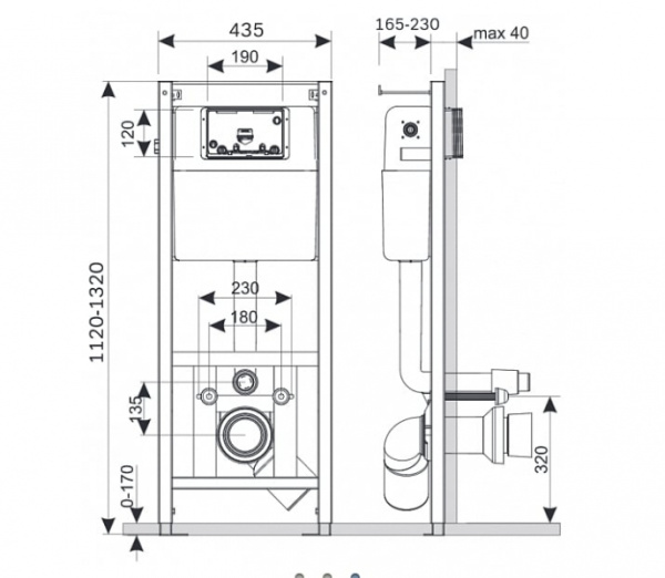 Комплект AM.PM Bliss L инсталляция+кнопка матовый хром+унитаз+крышка I012702/I014131/C531738SC