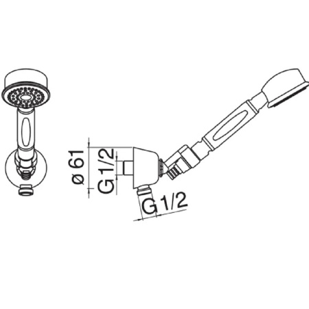 Душевой набор Nobili Rubinetterie AD143/7BR