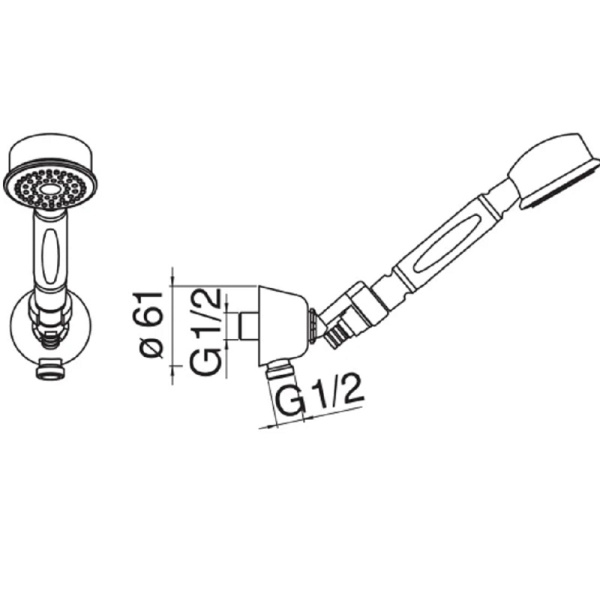 Душевой набор Nobili Rubinetterie AD143/7BR