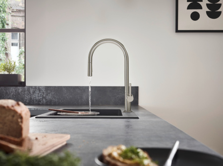 Смеситель для кухни с выдвижным изливом Hansgrohe Talis M54 1jet 72802800 нержавеющая сталь