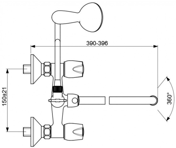Смеситель для ванны Vidima Искар BA167AA