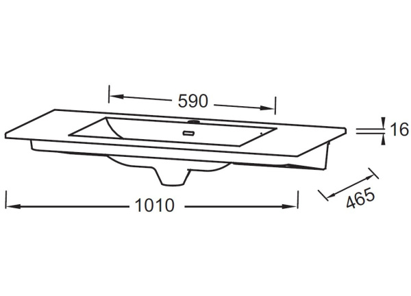 Раковина встраиваемая сверху Jacob Delafon Sherwood EXBR112-00