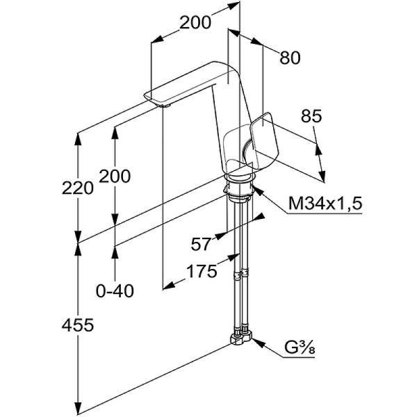 Смеситель для раковины Kludi Ameo 410240575 Смеситель для раковины Kludi Ameo 410240575