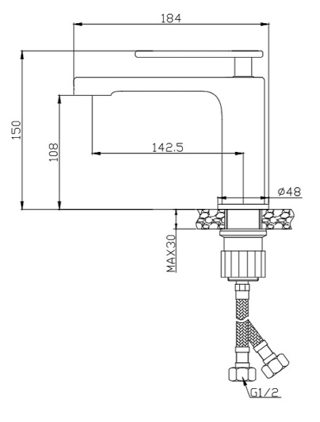 Смеситель для раковины Cezares Momento MOMENTO-LS-01-W0