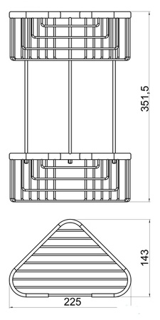 Угловая полка для ванной Novaservis Metalia Wire Programme 6078.0