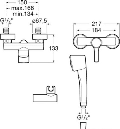 Смеситель для душа Roca Targa 5A2060C0M