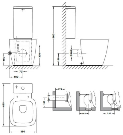 Бачок для унитаза GALA Universal 11541
