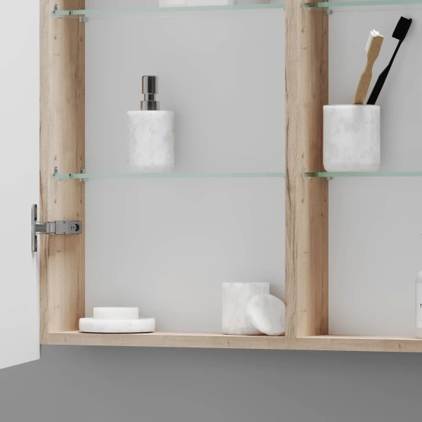 Зеркало-шкаф с подсветкой (99х74) Sancos Mirror MI100EG