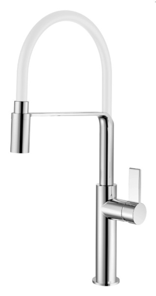 Смеситель для кухонной мойки с гибким изливом RUSH MS9035-35White Смеситель для кухонной мойки с гибким изливом RUSH MS9035-35White