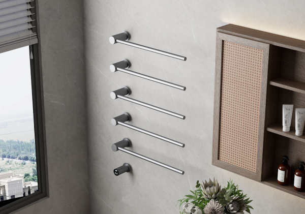 Полотенцесушитель электрический (50х80) П5 Terminus Аккорд 4670078568144 оружейная сталь