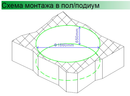 Акриловая ванна (190х190) Gemy G9090 K с гидромассажем, универсальная
