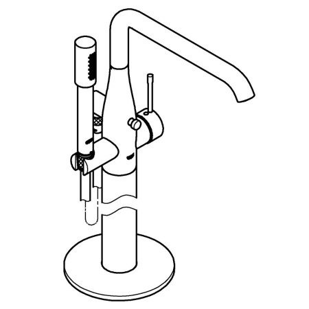 Смеситель для ванны напольный Grohe Essence 25248KF1