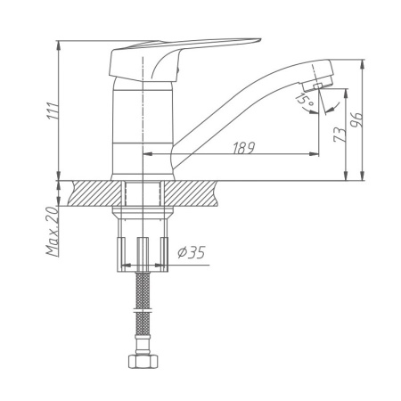 Смеситель для кухни Haiba HB4504-2