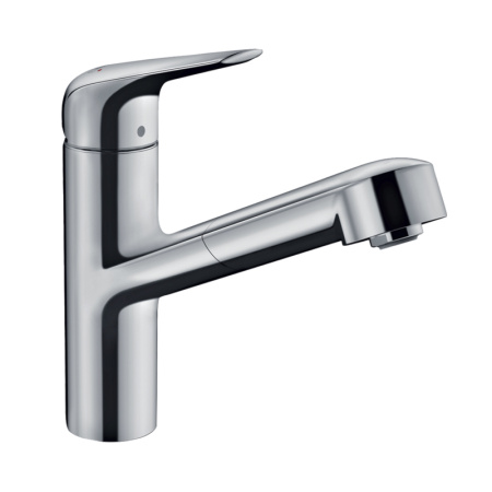 Смеситель для кухни с выдвижным изливом Eco Hansgrohe Focus M42 71865000 хром