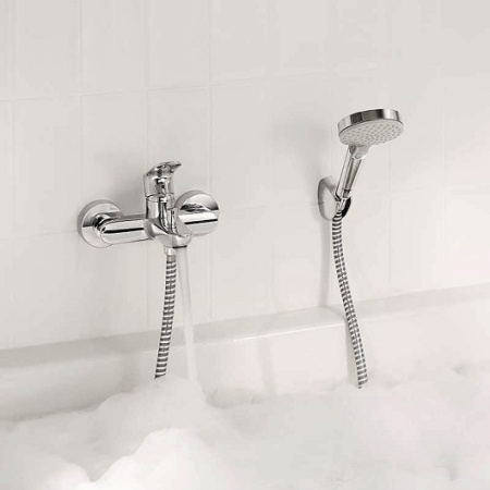 Смеситель для ванны однорычажный 2 режима расхода воды Hansgrohe Rebris S 72443000 хром