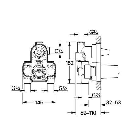 Встраиваемый механизм для смесителя Grohe 34964 000 (34964000)