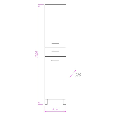 Пенал напольный Onika Модерн 40 404011