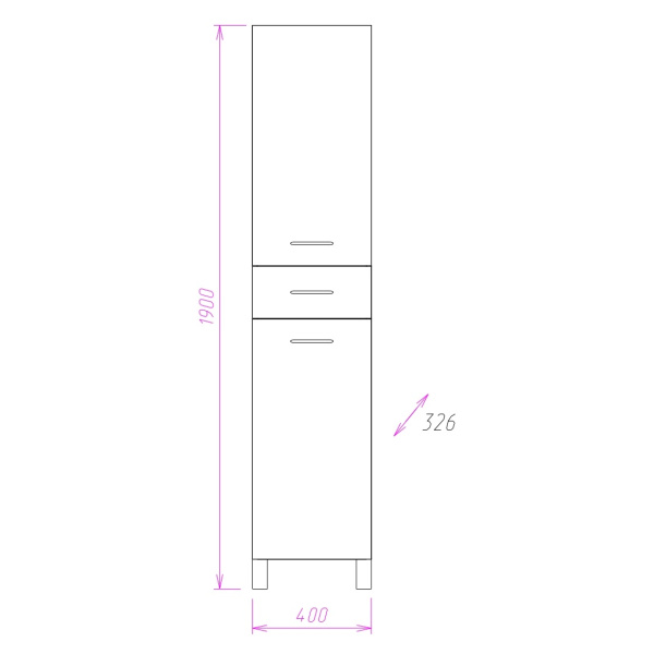 Пенал напольный Onika Модерн 40 404011