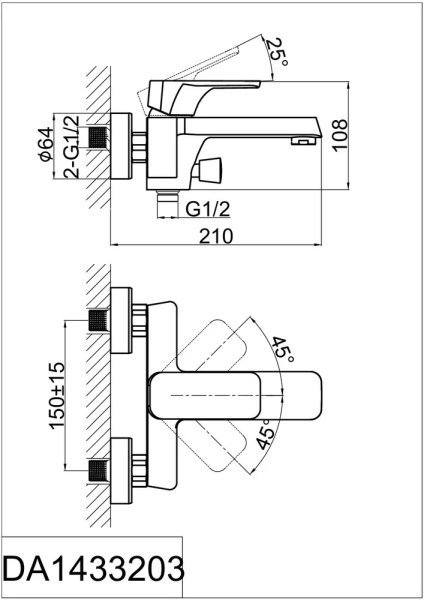 Комплект смесителей D&K Berlin.Technische DA143283215SET