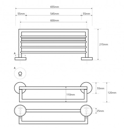 Полочка для полотенец  Bemeta NEO 104205075