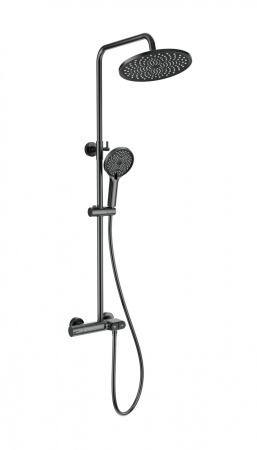 Душевая система с термостатом WONZON & WOGHAND MUSE Corno, темный графит WW-B2091-A-BGG