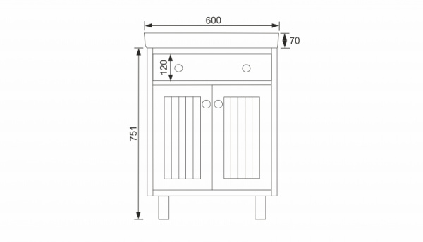 Тумба напольная Velvex Alba tnALB.60-210