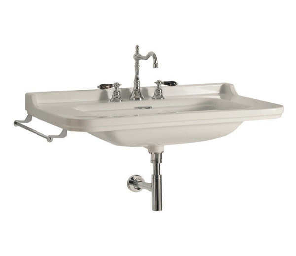 Раковина подвесная (120х55) Kerasan Waldorf 4144K1bi/cr*3 белый