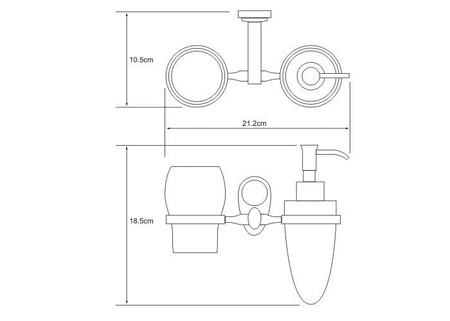 Держатель дозатора и стакана WasserKraft Main 9289