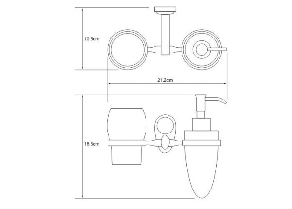 Держатель дозатора и стакана WasserKraft Main 9289