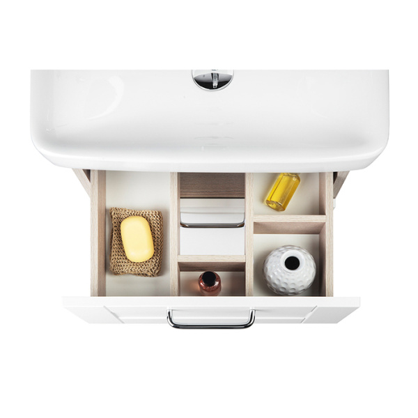 Тумба с умывальником, IDDIS New Sena NSE50W1i95K, белый/дерево